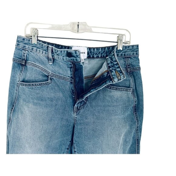 COLOVOS Jeans Size 28 Med Wash Leather Patch - Picture 4 of 10